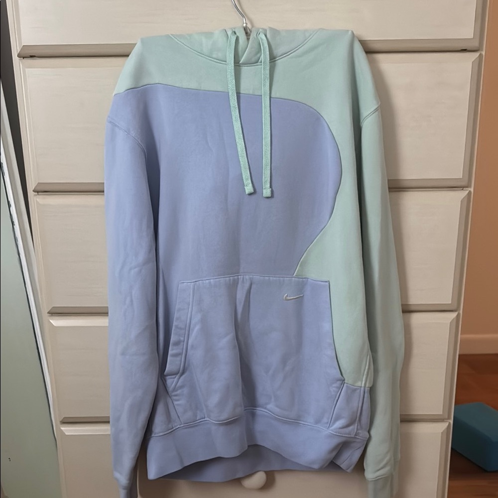Nike Blue and Green Color-Block Sweater